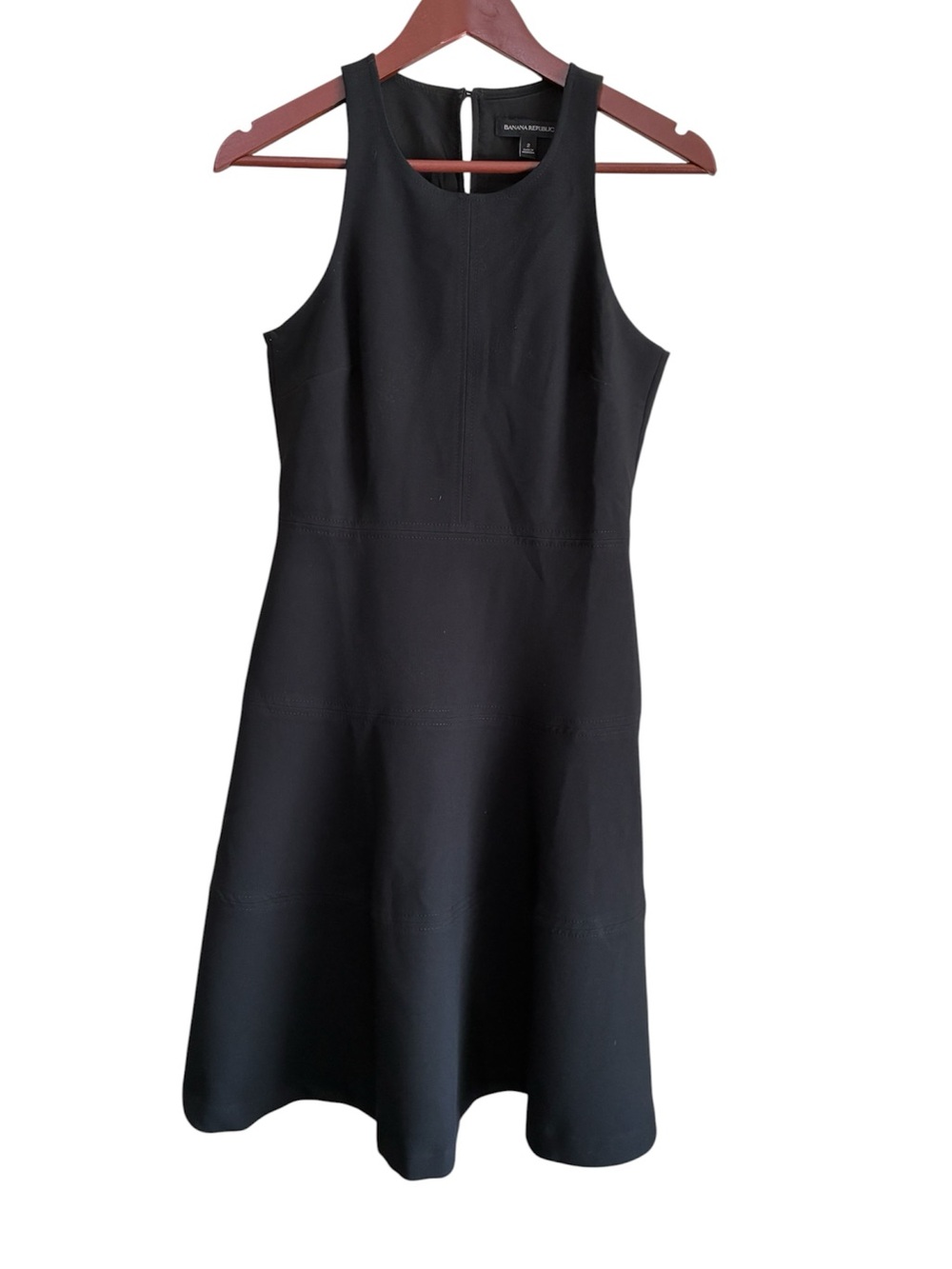 Banana Republic Black Fit and Flare Sleeveless Dress Size 2